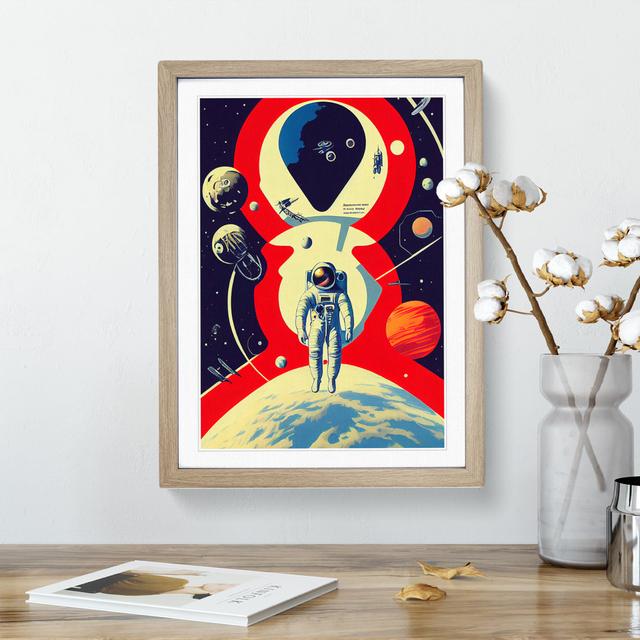 Chief Astronaut - Picture Frame Graphic Art Isabelle & Max Size: 34cm H x 25cm W x 2cm D, Frame Colour: Oak on Productcaster.