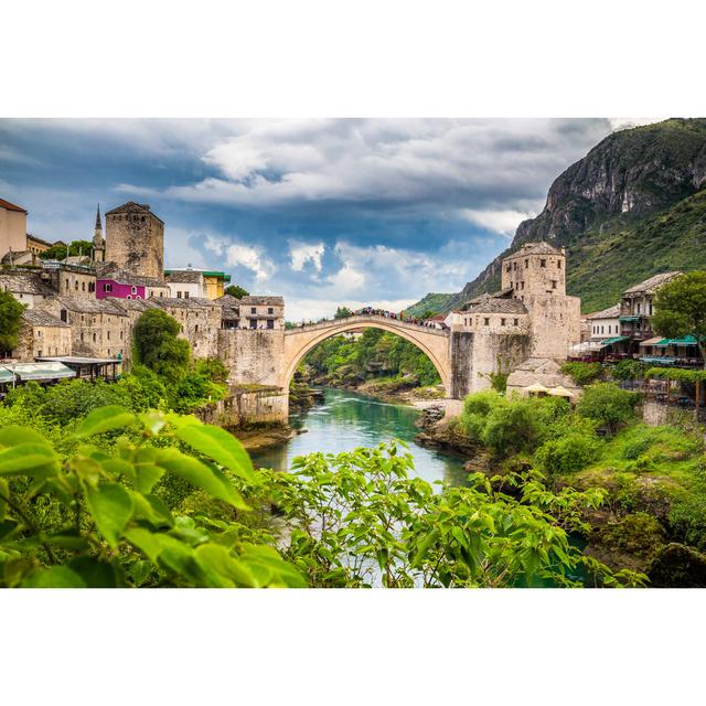 Mostar Old Bridge - Wrapped Canvas Print Alpen Home Size: 61cm H x 91cm W on Productcaster.