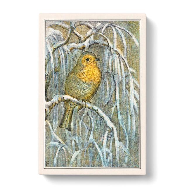 Robin Bird by - Wrapped Canvas Painting East Urban Home Size: 76cm H x 50cm W x 3cm D on Productcaster.