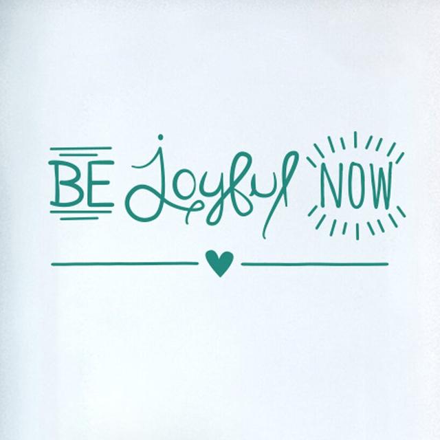 Be Joyful Now Door Room Wall Sticker 17 Stories Colour: Aqua Green on Productcaster.