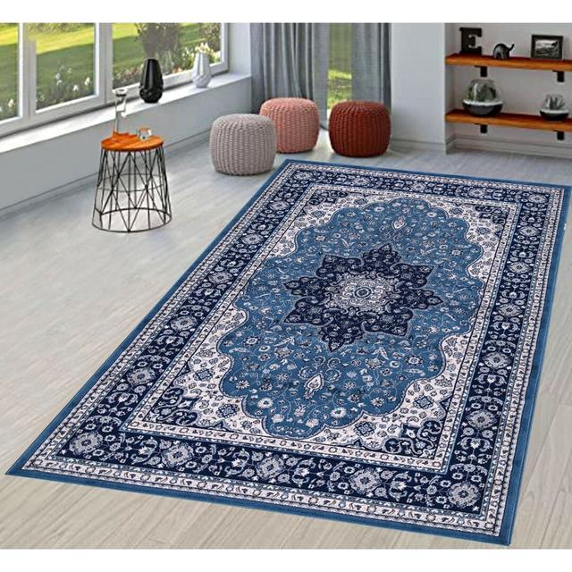 Grigor Solid Colour Machine Woven Blue/Grey Area Rug Marlow Home Co. Rug Size: Rectangle 120 x 170cm on Productcaster.