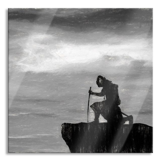 Samurai on Top of a Mountain - Unframed Photograph on Glass Brayden Studio Size: 80cm H x 80cm W x 0.4cm D on Productcaster.