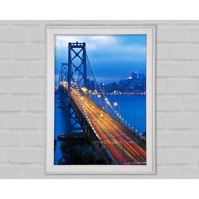 Golden Gate Bridge Blues - Single Picture Frame Art Prints Brayden Studio Size: 118.9cm H x 84.1cm W x 1.5cm D on Productcaster.