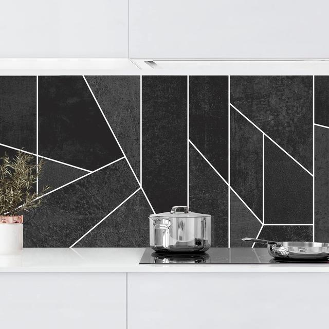 Drennen 90 x 315cm PVC Tile Canora Grey Colour: Black on Productcaster.