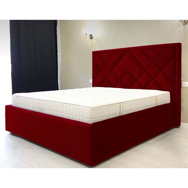 Kay Upholstered Bed Frame Fairmont Park Colour: Red, Size: Double (4'6") on Productcaster.