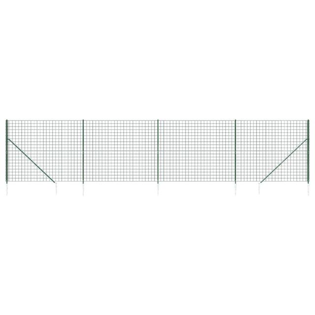 Aycel Metal Wire/Mesh Fence Dakota Fields Installation Included: 7, Size: 220cm H x 1000cm W x 10cm D, Finish: Green on Productcaster.