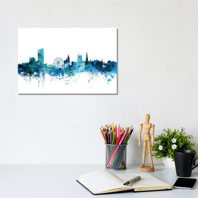 Sheffield, England Skyline by Michael Tompsett - Wrapped Canvas Gallery-Wrapped Canvas Giclée Latitude Run Size: 20.32cm H x 30.48cm W x 1.91cm D on Productcaster.