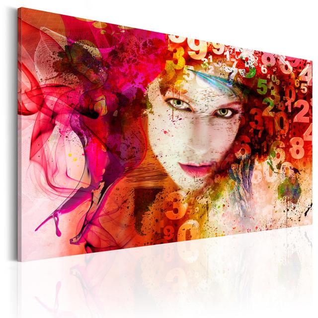 Woman Is A Riddle - Wrapped Canvas Print East Urban Home Size: 90 cm x 60 cm on Productcaster.