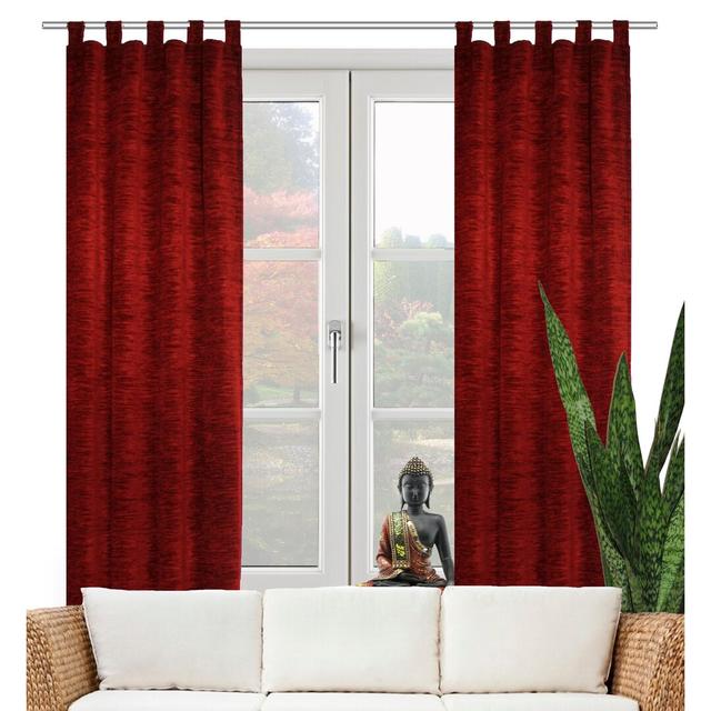 Beloit Tab Top Room Darkening Curtain ClassicLiving Colour: Red, Size: 270cm H x 225cm W on Productcaster.