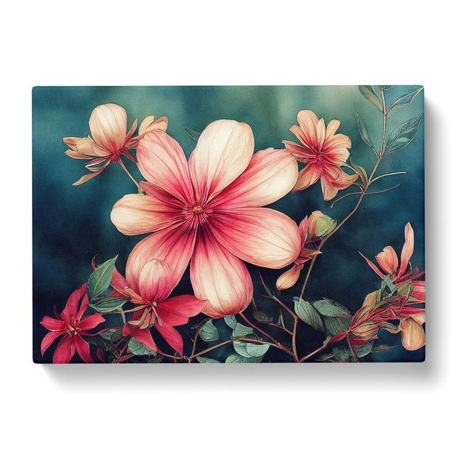 Irresistible Flowers - Wrapped Canvas Print Marlow Home Co. Size: 35cm H x 50cm W x 3cm D on Productcaster.