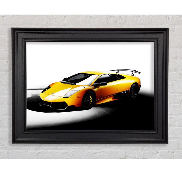 Lamborghini Seitenprofil Gelb Gerahmter Druck Ebern Designs Größe: 100 cm H x 141,4 cm B on Productcaster.