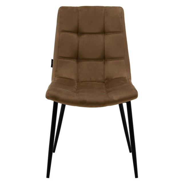 Chair Nola Pakoworld Brown Velvet-Black Leg Pakketo on Productcaster.