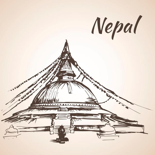 Nepal by Meyrass - Wrapped Canvas Print Marlow Home Co. Size: 122cm H x 122cm W on Productcaster.