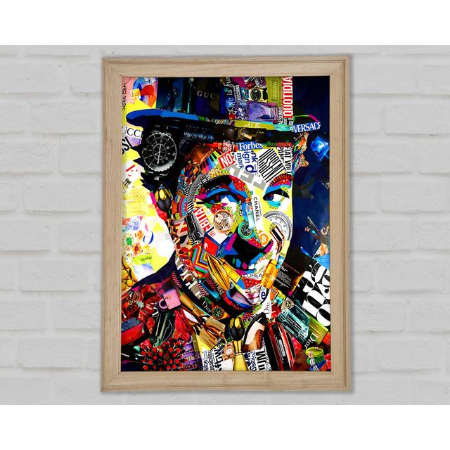 Charlie Chaplin Graffiti - Print Ophelia & Co. Format: White Framed, Size: 29.7cm H x 21.1cm W x 1.5cm D on Productcaster.