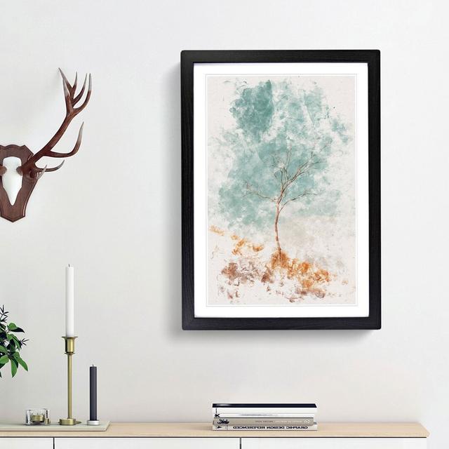 Lonely Tree - Picture Frame Painting Print East Urban Home Size: 87cm H x 62cm W x 2cm D, Frame Option: Black Framed on Productcaster.