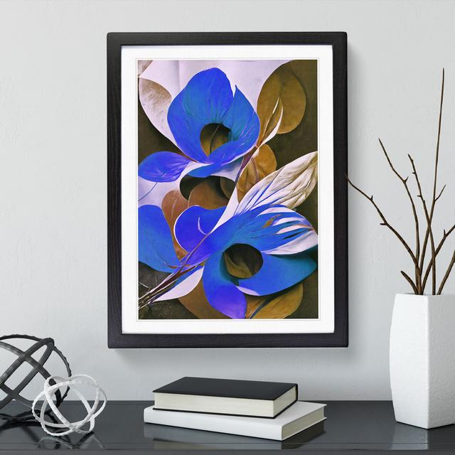 Beautiful Abstract Floral No.4 - Single Picture Frame Print Marlow Home Co. Size: 34cm H x 25cm W x 2cm D, Frame Colour: Black Framed on Productcaster.