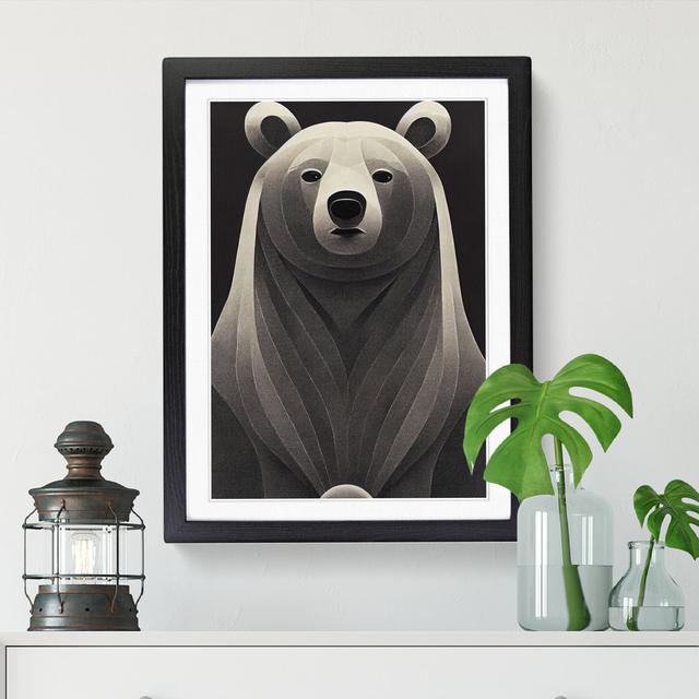 Bear Avant Garde - Single Picture Frame Graphic Art Alpen Home Size: 64cm H x 46cm W, Format: Oak Framed on Productcaster.