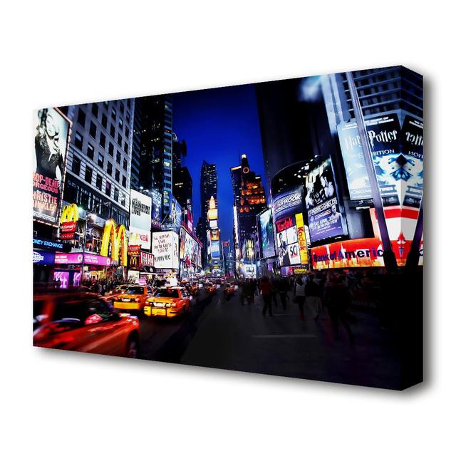 New York Night at the Theatre - Photograph Print on Canvas East Urban Home Size: 81.3 cm H x 121.9 cm W on Productcaster.