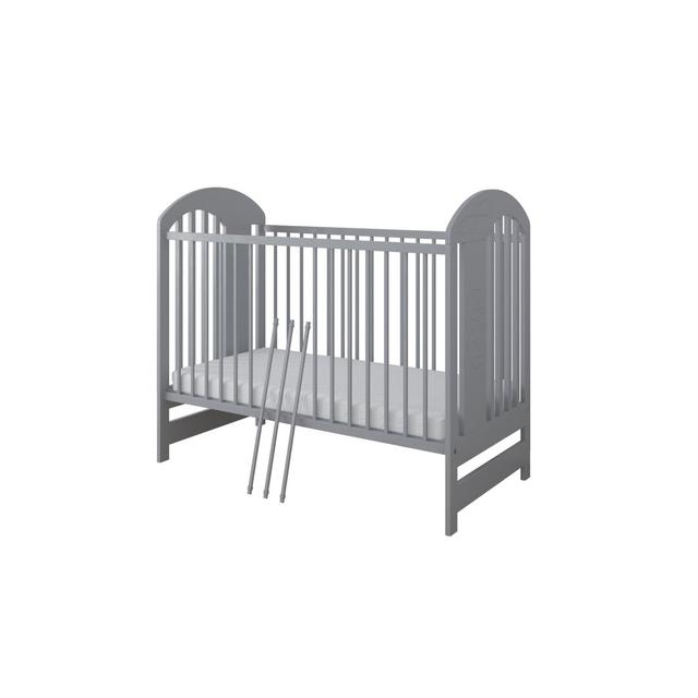 Tonquin Cot with Mattress Harriet Bee Colour: Grey, Drawer Included: ba szuf on Productcaster.