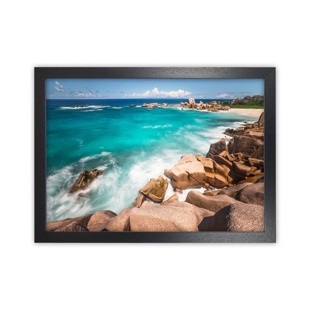 Secret Beach Landscape by Karsten Wrobel - Photograph Print on Canvas House of Hampton Size: 25cm H x 34cm W x 3cm D, Format: Black Framed on Productcaster.