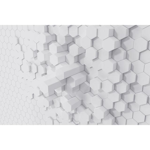 Geometric Hexagonal Background by Rost-9D - Wrapped Canvas Print Metro Lane Size: 51cm H x 76cm W on Productcaster.