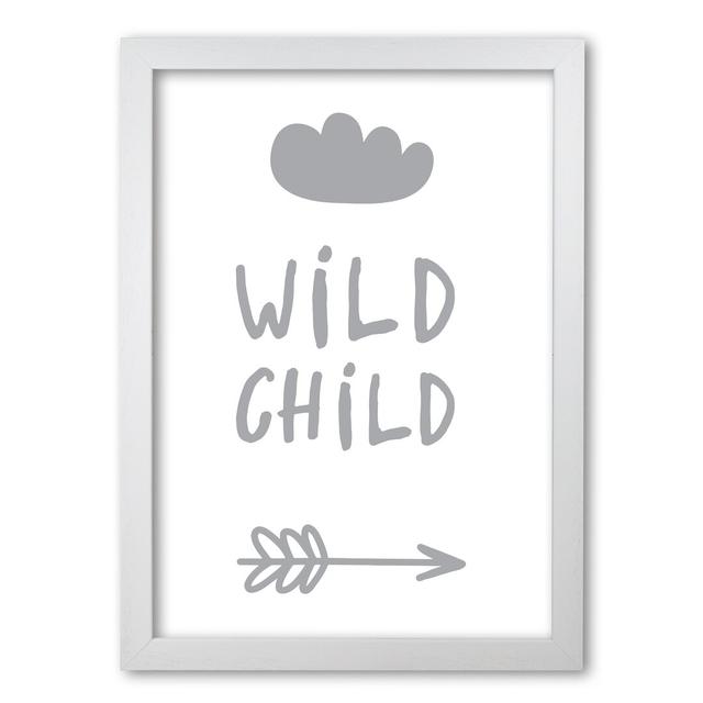 Wild Child - Print East Urban Home Size: 42 cm H x 30 cm W x 5 cm D, Format: White Grain Frame on Productcaster.