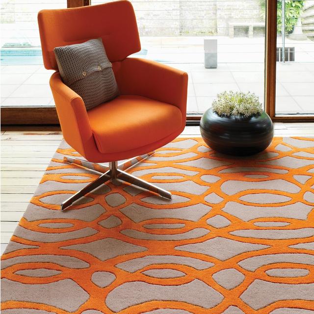 Bontang Hand Tufted Wool Orange Rug Zipcode Design Rug Size: Rectangle 160cm x 230cm on Productcaster.