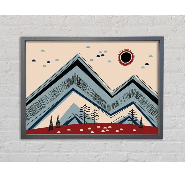 Triangle Mountain Sun Rise - Single Picture Frame Art Prints on Canvas Union Rustic Size: 84.1cm H x 118.9cm W x 3.3cm D on Productcaster.