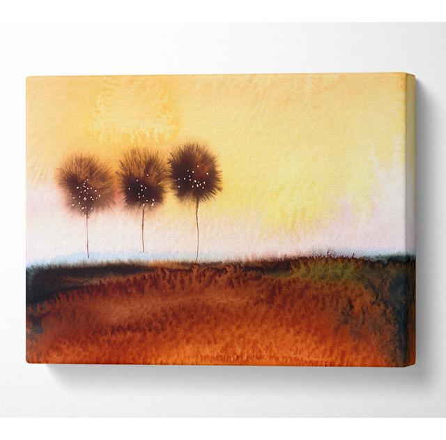 Brown Trio Canvas Watercolour ClassicLiving Size: 101.6cm H x 142.2cm W x 10cm D on Productcaster.