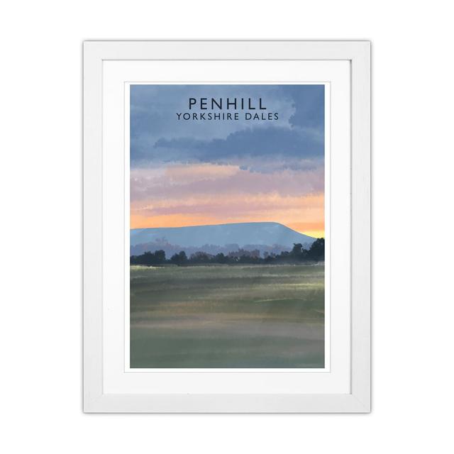 Penhill 3 Portrait by Richard O'Neill - Print Corrigan Studio Format: White Framed, Size: 43.5cm H x 33.5cm W x 3cm D on Productcaster.