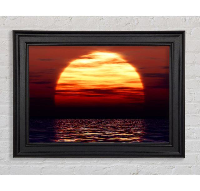 Surreal Ocean Sun Framed Print Highland Dunes Size: 29.7cm H x 42cm W on Productcaster.