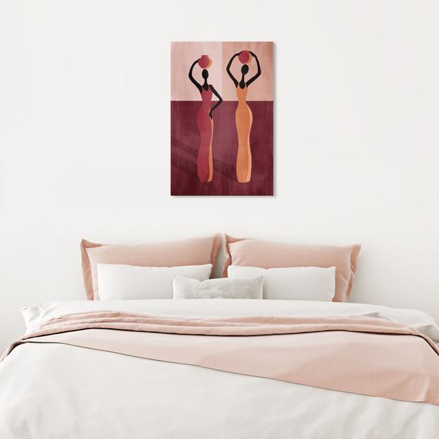 Abstract Colorful Fashion Females by Oliver Gal - Painting on Canvas Oliver Gal Format: Wrapped Canvas, Size: 60.96cm H x 40.64cm W on Productcaster.