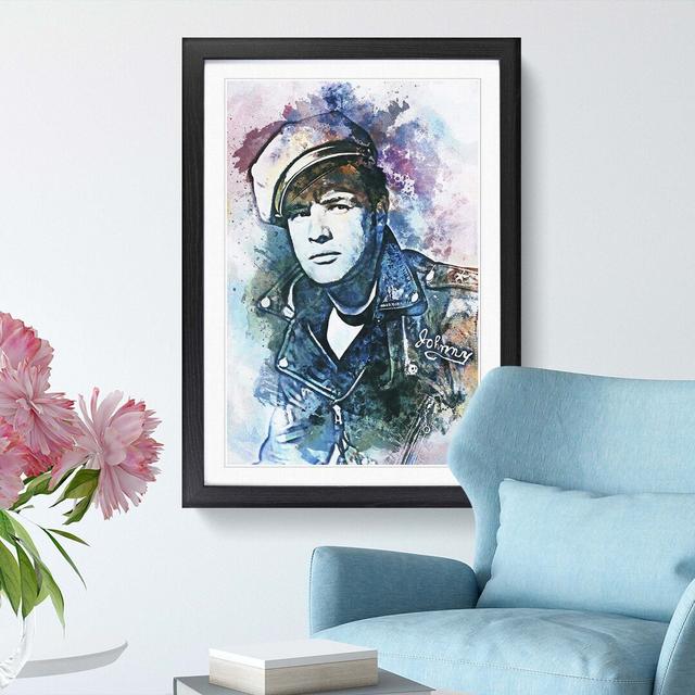 Marlon Brando in Abstract - Picture Frame Graphic Art Print East Urban Home Size: 91cm H x 60cm W x 2cm D, Frame Option: Black on Productcaster.