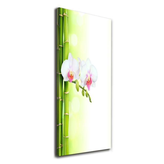 Orchid and Bamboo - Wrapped Canvas Art Prints Bay Isle Home on Productcaster.