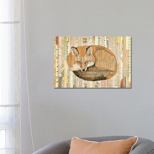 Red Fox Collage III by Nikki Galapon - Wrapped Canvas Gallery-Wrapped Canvas Giclée Alpen Home Size: 45.72cm H x 66.04cm W x 3.81cm D on Productcaster.