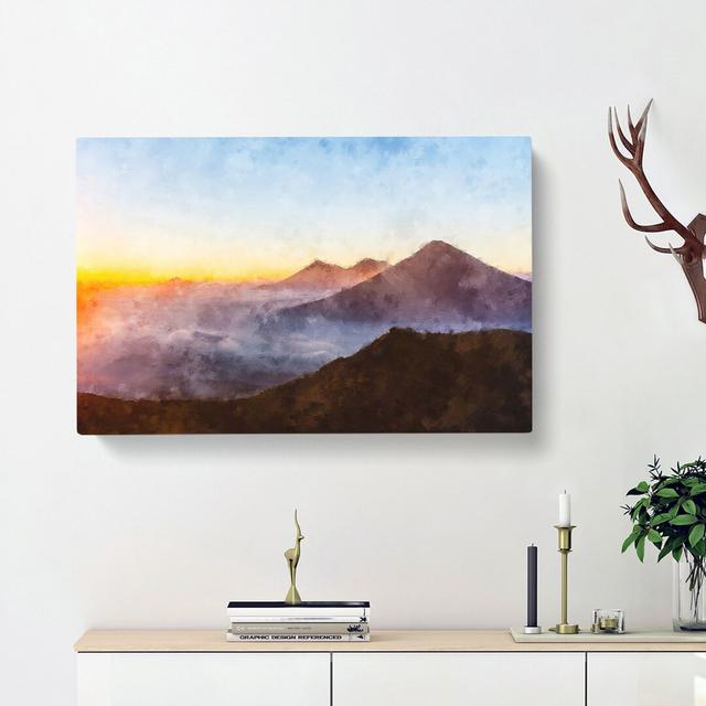 Over The Volcano In Guatemala - Wrapped Canvas Painting East Urban Home Size: 40cm H x 60cm W x 3cm D on Productcaster.