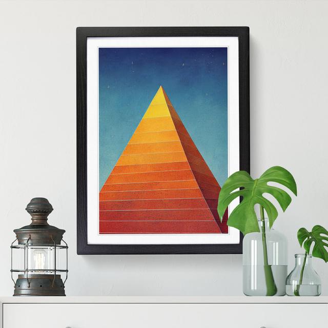 Modern Pyramid Art - Picture Frame Print Big Box Art Format: Walnut, Size: 34cm H x 25cm W x 2cm D on Productcaster.