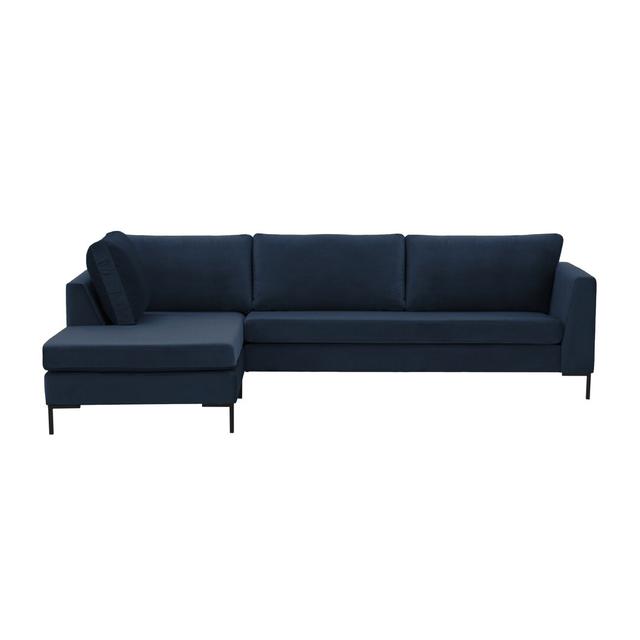 Ecksofa Quezada Hykkon Polsterfarbe: Blau, Ausrichtung: Linksseitige Ausrichtung on Productcaster.