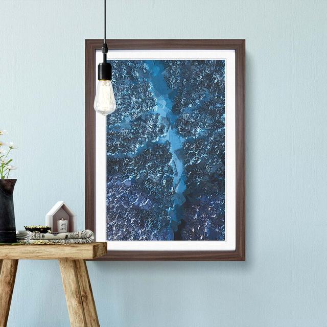 Walking Through the Forest in Abstract - Picture Frame Graphic Art Print East Urban Home Size: 91cm H x 60cm W x 2cm D, Frame Option: Walnut on Productcaster.