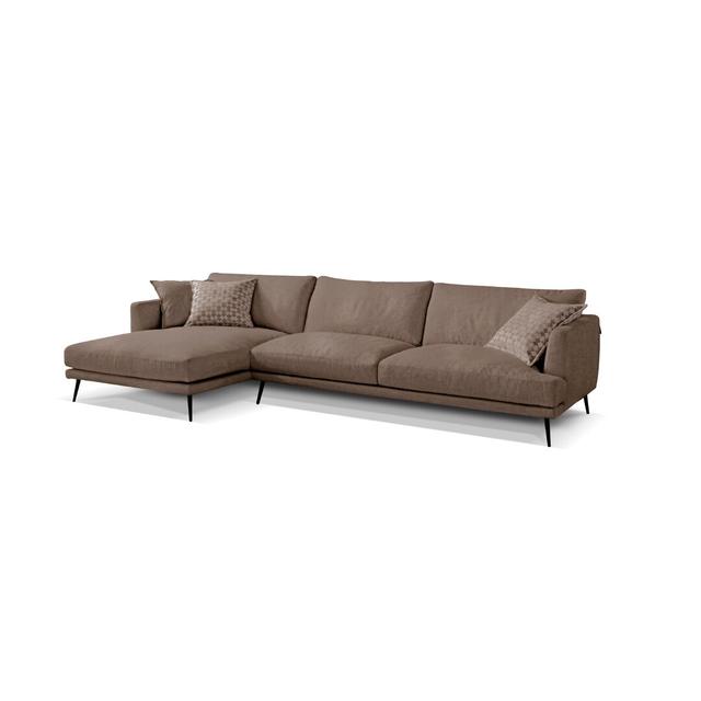 Ecksofa Bond mit Relaxfunktion ScanMod Design Ausrichtung: Links ausgerichtet, Polsterfarbe: Schlammbraun on Productcaster.