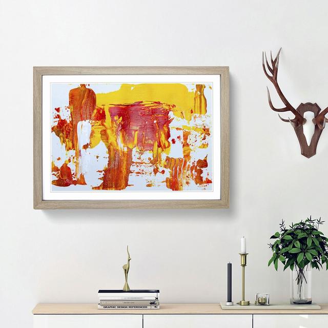 Abstract Art Painting Vol.137 by S.Johnson - Picture Frame Painting Print East Urban Home Frame Option: Oak Framed, Size: 36cm H x 48cm W x 2cm D on Productcaster.