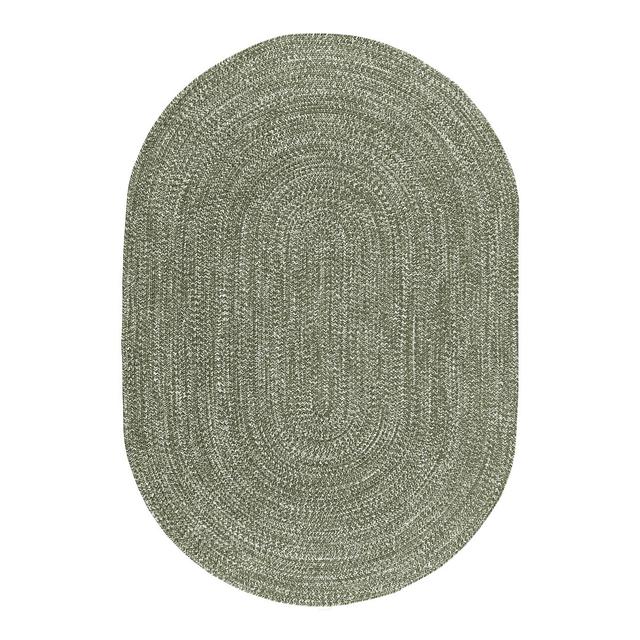 Kaden 200x Hand Braided Gray Green Indoor / Outdoor Rug Langley Street Rug Size: Oval 140 x 200cm on Productcaster.