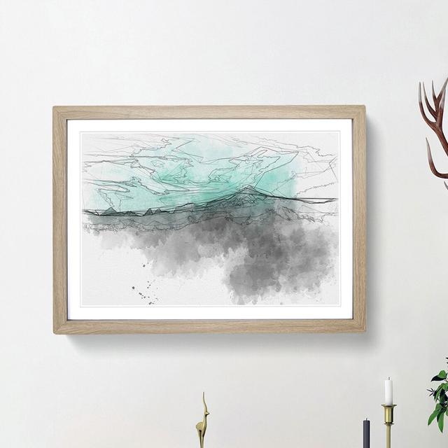 Mint Green Sky - Picture Frame Graphic Art Print East Urban Home Frame Option: Oak Framed, Size: 36cm H x 48cm W x 2cm D on Productcaster.