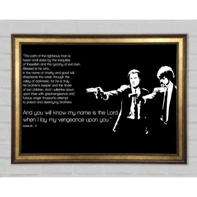 Pulp Fiction The Path Of The Righteous Man - Single Picture Frame Art Prints Bright Star Size: 29.7cm H x 42cm W x 1.5cm D on Productcaster.