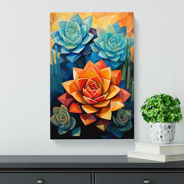 Succulent Cubism - Print World Menagerie Size: 50cm H x 35cm W x 3cm D on Productcaster.