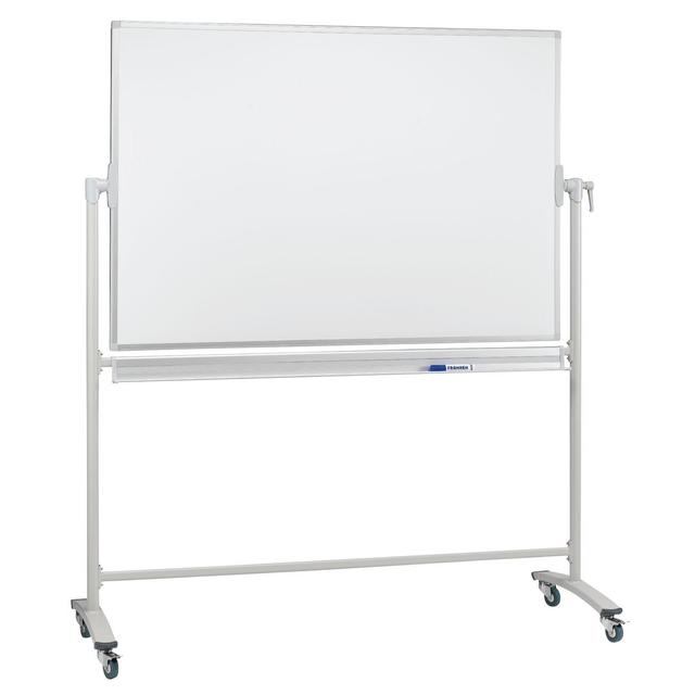 Revolving On Mobile Stand Lacquered Steel Whiteboard Symple Stuff Size: 120cm H x 120cm W x 67cm D on Productcaster.