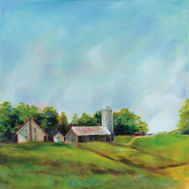 June Farm by Sue Schlabach - Wrapped Canvas Painting Marlow Home Co. Size: 51cm H x 51cm W on Productcaster.