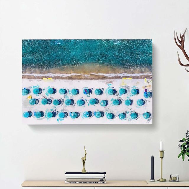 On The Beach In Abstract - Wrapped Canvas Painting East Urban Home Size: 60cm H x 91cm W x 3cm D on Productcaster.