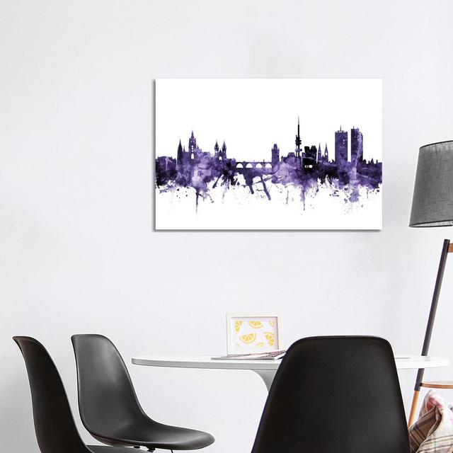 Prague (Praha), Czech Republic Skyline by Michael Tompsett - Wrapped Canvas Gallery-Wrapped Canvas Giclée Latitude Run Size: 66.04cm H x 101.6cm W x 3 on Productcaster.