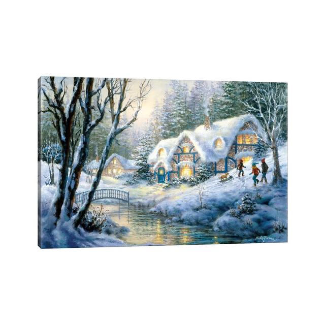 'Winter Frolic' by Nicky Boehme Graphic Art Print on Wrapped Canvas East Urban Home Size: 66.04cm H x 101.6cm W x 3.81cm D on Productcaster.